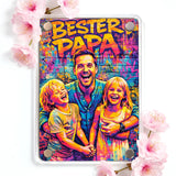 Personalisierter Kühlschrankmagnet für Partner mit Foto-Upload und Spruch von Love & Faith