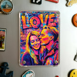 Personalisierter Kühlschrankmagnet für Partner mit Foto-Upload und Spruch von Love & Faith