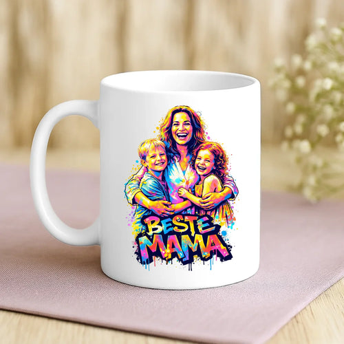 Personalisierte Tasse mit Streetart-Effekt für Mama Streetart für Mama – Motiv 2