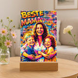 Personalisierter Acrylaufsteller mit Streetart-Effekt für Mama Streetart für Mama – Motiv 3