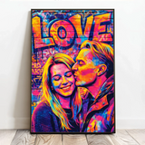 Personalisiertes Poster mit Streetart-Effekt für Paare Streetart Love – Motiv 3