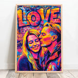 Personalisiertes Poster mit Streetart-Effekt für Paare Streetart Love – Motiv 10