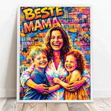 Personalisiertes Poster mit Streetart-Effekt für Mama Streetart für Mama – Motiv 9