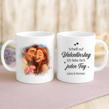 Personalisierte Tasse mit Foto und Cartoon-Effekt für Paare zum Valentinstag Cartoon Love