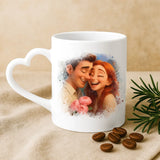 Personalisierte Tasse mit Foto und Cartoon-Effekt für Paare zum Valentinstag Cartoon Love – Motiv 6