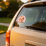 Personalisierter Autosticker mit Foto und Cartoon Effekt Cartoon Love – Motiv 4