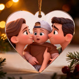 Personalisiertes Acryl Ornament mit Fotoupload und Cartoon Stil Cartoon Love