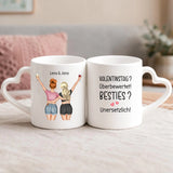 Personalisierte Tasse mit Druck für beste Freundinnen – Besties statt Blumen – Motiv 4