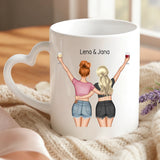 Personalisierte Tasse mit Druck für beste Freundinnen – Besties statt Blumen – Motiv 6