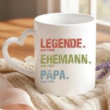 Personalisierte Tasse mit Druck für Papa und Opa – Legende, Ehemann, Papa und Opa – Motiv 6