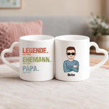 Personalisierte Tasse mit Druck für Papa und Opa – Legende, Ehemann, Papa und Opa – Motiv 4