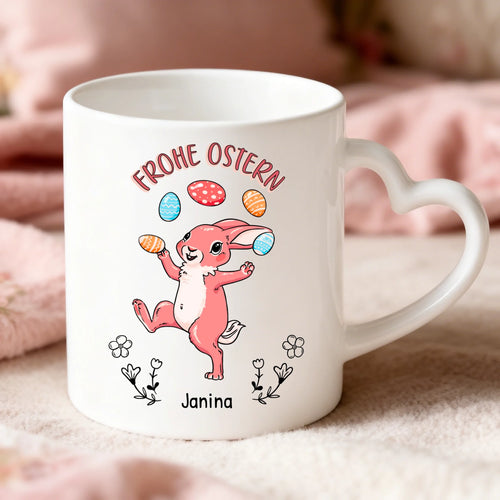 Personalisierte Tasse Frohe Ostern mit Foto für beste Freunde – Motiv 2