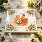Personalisierte Deko-Fliese mit Foto für Paare Sommer Liebe – Motiv 4