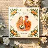Personalisierte Deko-Fliese mit Foto für Paare Sommer Liebe – Motiv 5