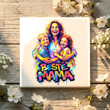 Personalisierte Deko-Fliese mit Foto für Mama Streetart-Design – Motiv 5