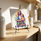 Personalisierte Deko-Fliese mit Foto für Mama Streetart-Design – Motiv 9