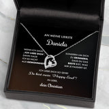 Personalisierte Kette An meine Liebste mit Druck zum Jahrestag für Paare