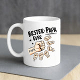 Personalisierte Tasse mit Druck für Papa mit Kindernamen – Bester Papa Ever