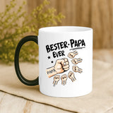 Personalisierte Tasse mit Druck für Papa mit Kindernamen – Bester Papa Ever – Motiv 4