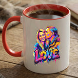 Personalisierte Tasse mit Foto und Streetart-Effekt für Paare – Streetart Love – Motiv 4