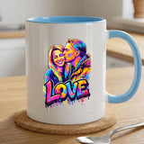 Personalisierte Tasse mit Foto und Streetart-Effekt für Paare – Streetart Love – Motiv 6
