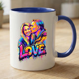 Personalisierte Tasse mit Foto und Streetart-Effekt für Paare – Streetart Love – Motiv 8