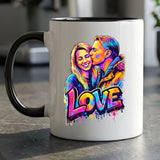 Personalisierte Tasse mit Foto und Streetart-Effekt für Paare – Streetart Love – Motiv 9