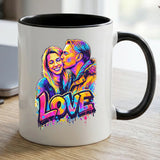 Personalisierte Tasse mit Foto und Streetart-Effekt für Paare – Streetart Love – Motiv 10