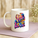 Personalisierte Tasse mit Foto und Streetart-Effekt für Paare – Streetart Love – Motiv 11