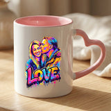 Personalisierte Tasse mit Foto und Streetart-Effekt für Paare – Streetart Love – Motiv 15
