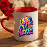 Personalisierte Tasse mit Foto und Streetart-Effekt für Paare – Streetart Love – Motiv 16