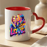 Personalisierte Tasse mit Foto und Streetart-Effekt für Paare – Streetart Love – Motiv 17