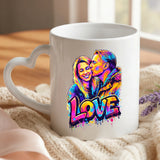 Personalisierte Tasse mit Foto und Streetart-Effekt für Paare – Streetart Love – Motiv 18