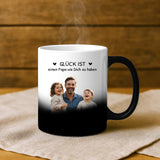 Magische Tasse mit Thermo-Farbwechsel und personalisiertem Namen – witzige Geschenkidee von Love & Faith