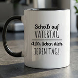Personalisierte zweifarbige Tasse mit Foto für Papa & Opa – Jeden Tag – Motiv 2