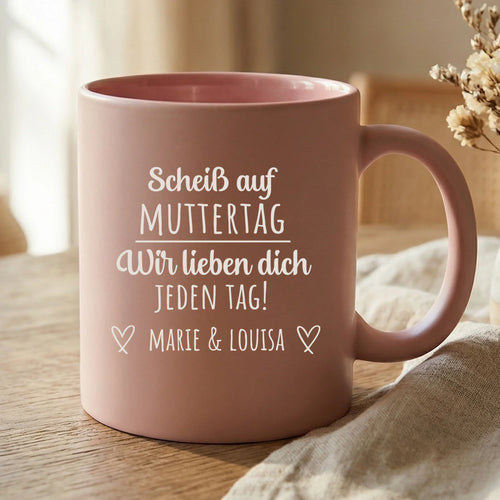 Personalisierte Tasse mit Gravur für Mama, Papa und Großeltern – Jeden Tag