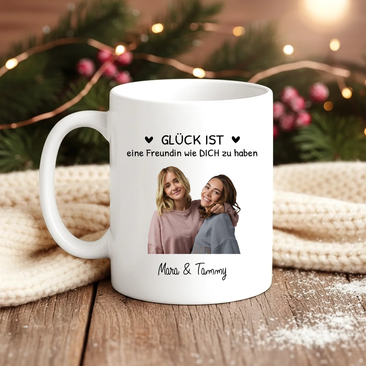 Personalisierte Tasse mit Foto für Freundinnen – Besties