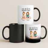 Personalisierte Freundinnen Tasse für bis zu 7 Personen individuell gestalten mit Love & Faith