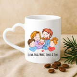Personalisierte Tasse mit süßer Familienzeichnung für Mama – Unsere Mama – Motiv 6