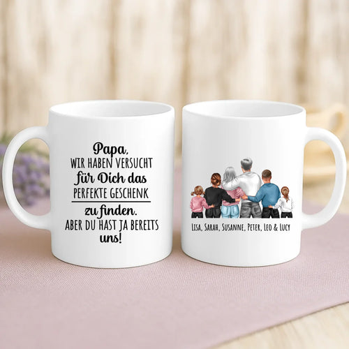 Weiße Tasse mit personalisiertem Spruch und Namen – individuelle Geschenkidee von Love & Faith