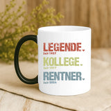 Personalisierte Tasse mit Druck für den Ruhestand – Legende, Kollege, Rentner – Motiv 9