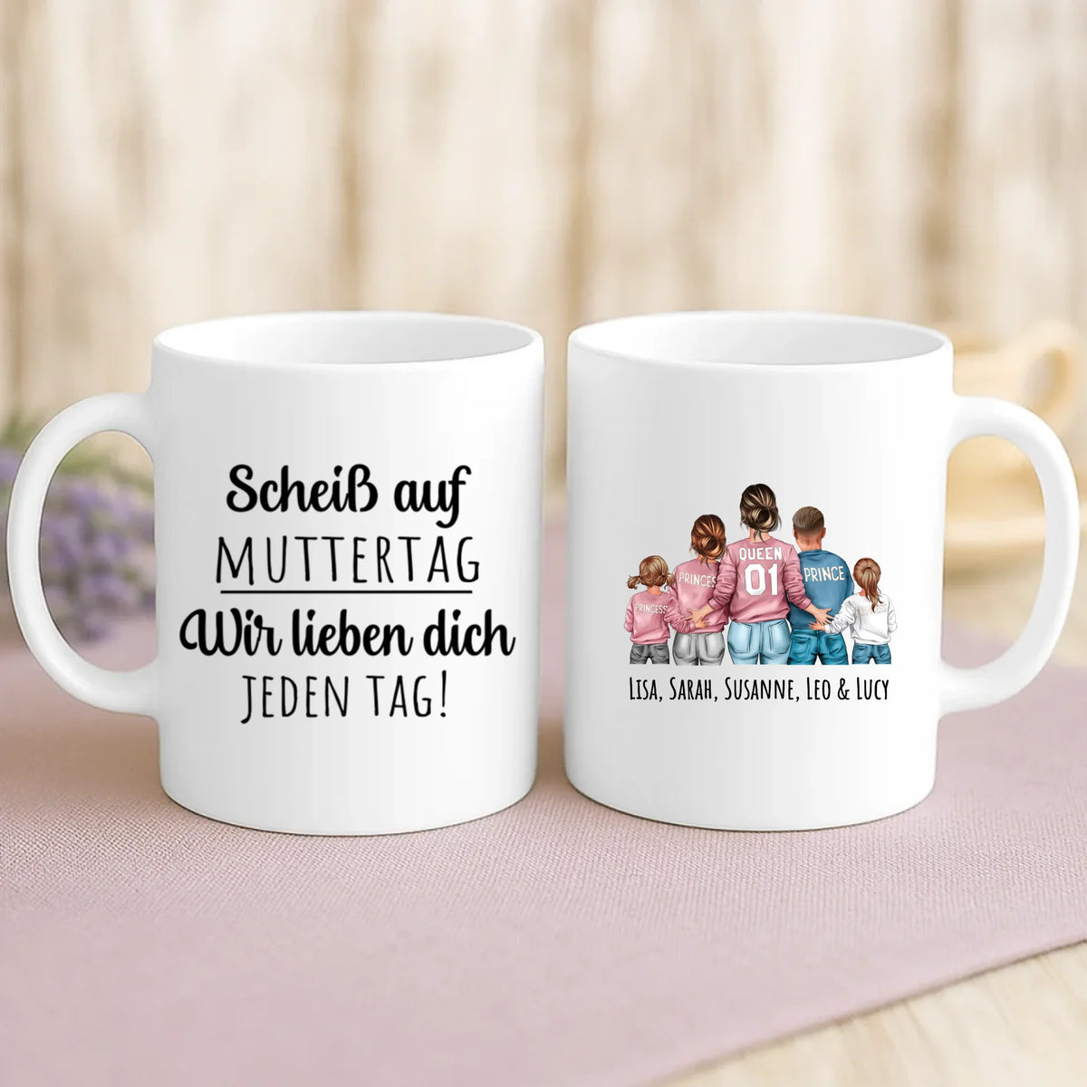 Personalisierte Tasse mit Druck für Mama – Nur Mama