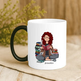 Personalisierte Tasse Büchermädchen mit Foto für beste Freunde – Motiv 9