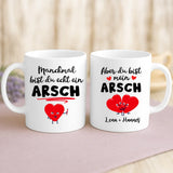 Personalisierte Tasse Manchmal mit Druck für Paare