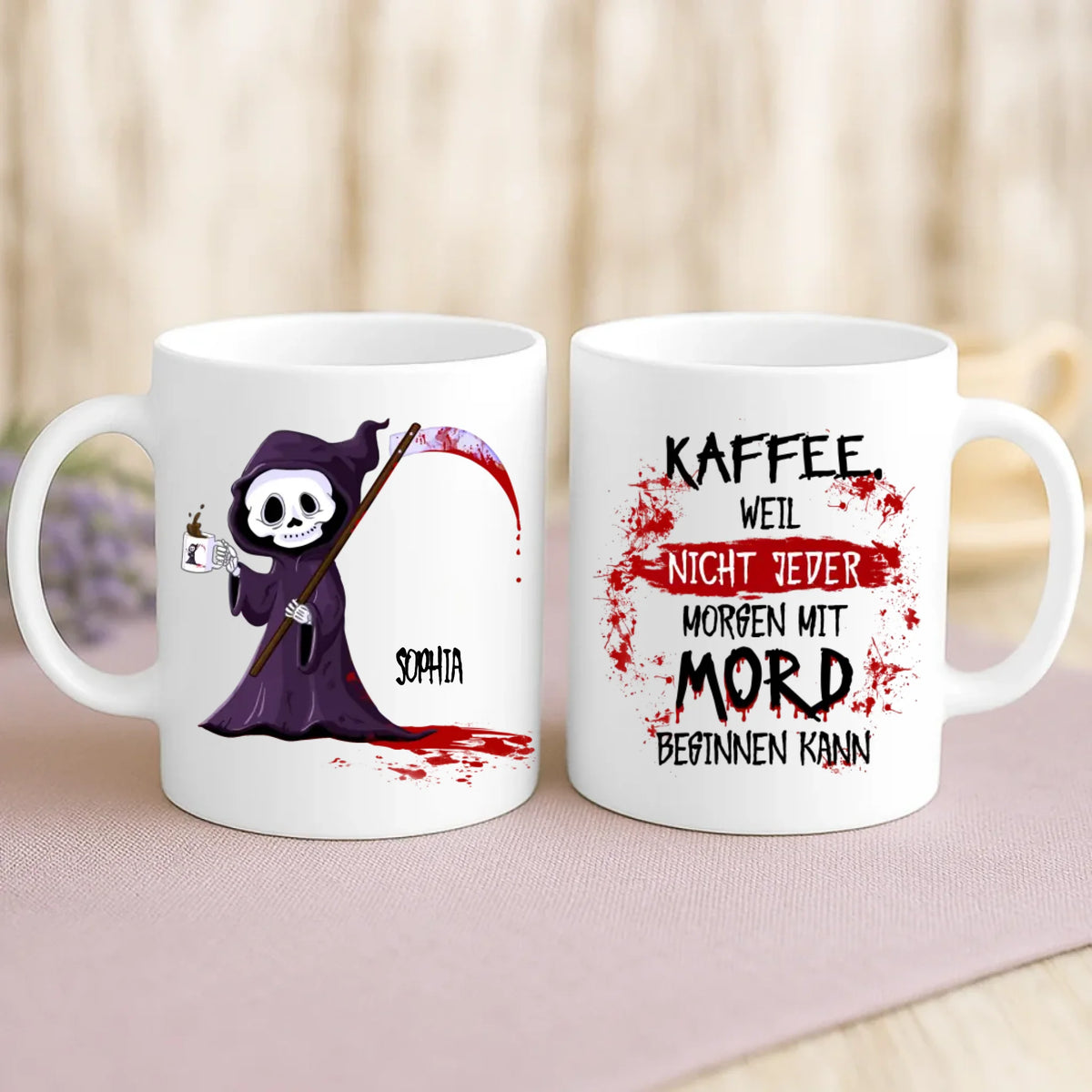 Personalisierte Tasse Erstmal Kaffee mit Foto für beste Freunde