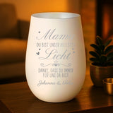 Personalisiertes Windlicht mit Gravur für Mama & Oma – Unser Licht – Motiv 7