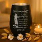 Personalisiertes Windlicht mit Gravur für beste Freundinnen – Freundschaft – Motiv 5