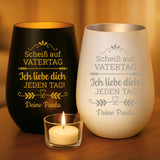 Personalisiertes Windlicht mit Gravur zum Vatertag für Papa – Motiv 13