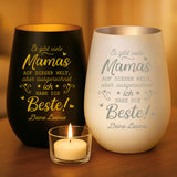 Personalisiertes Windlicht Ausgerechnet mit Gravur für Mama & Papa – Motiv 13