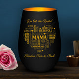 Personalisiertes Windlicht Beste Familie mit Gravur für Mama & Papa – Motiv 3